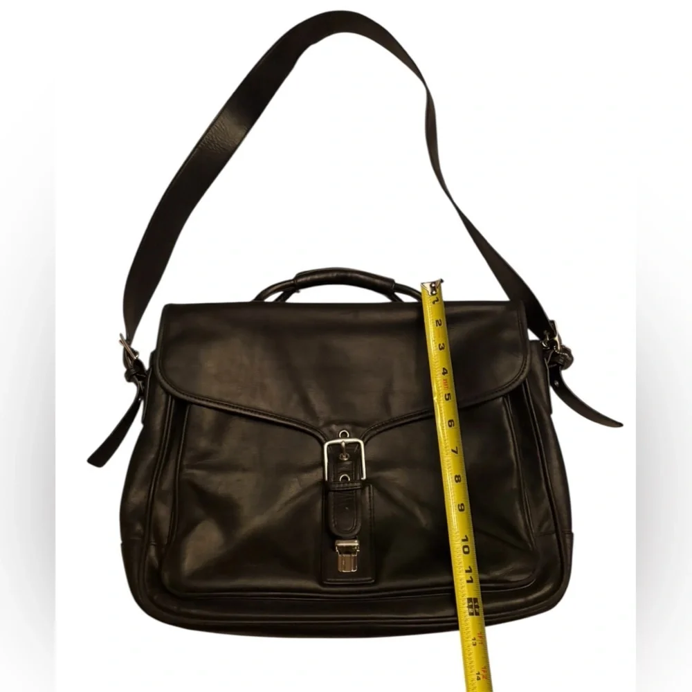 Coach Y2K Black Leather Crossbody Messenger Bag H0769-05238